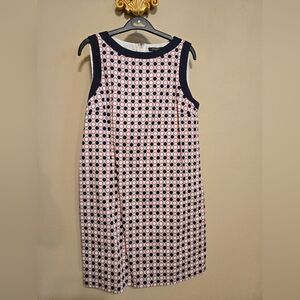 Brooks Brothers Red White Blue Sheath Dress Size 12P EUC